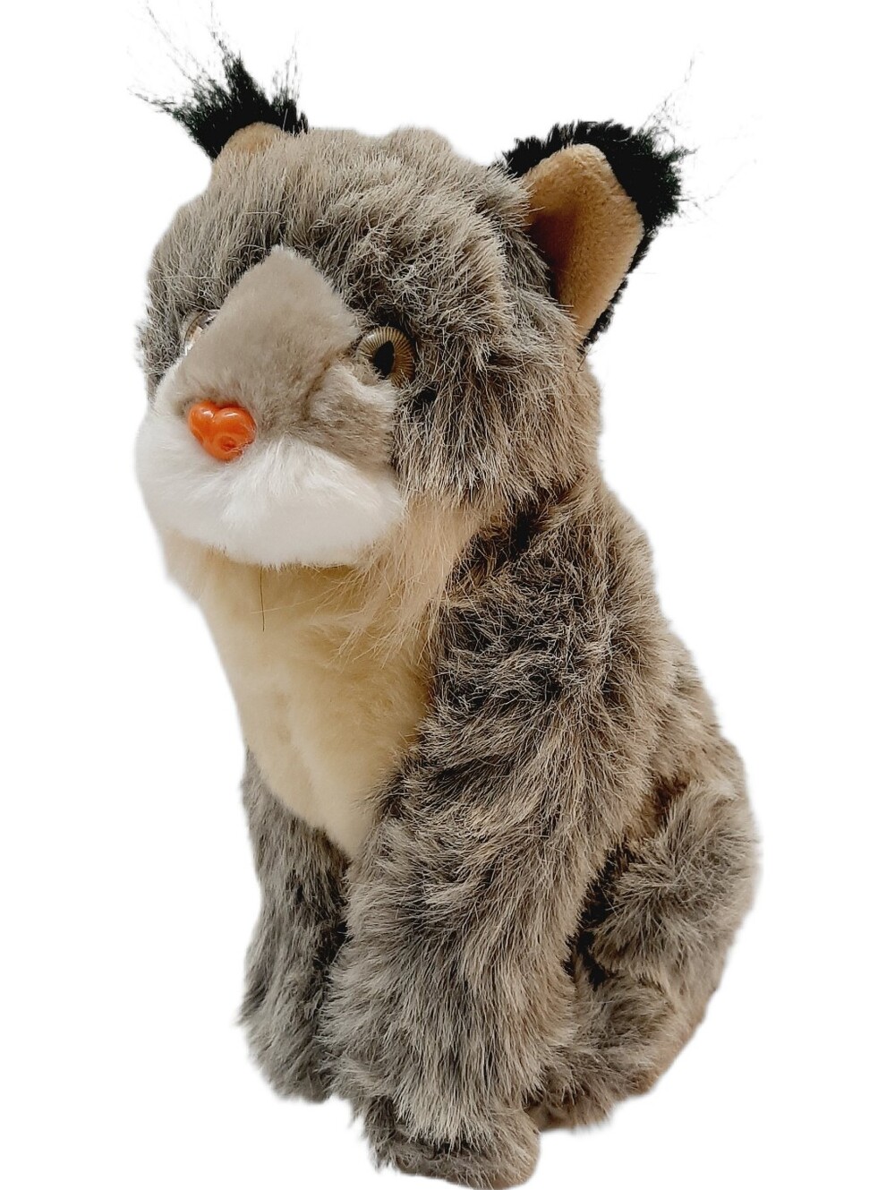 🍒 Vintage WWF World Wildlife Fund Realistic Lynx Bobcat Wild Cat Plush Kid Toy